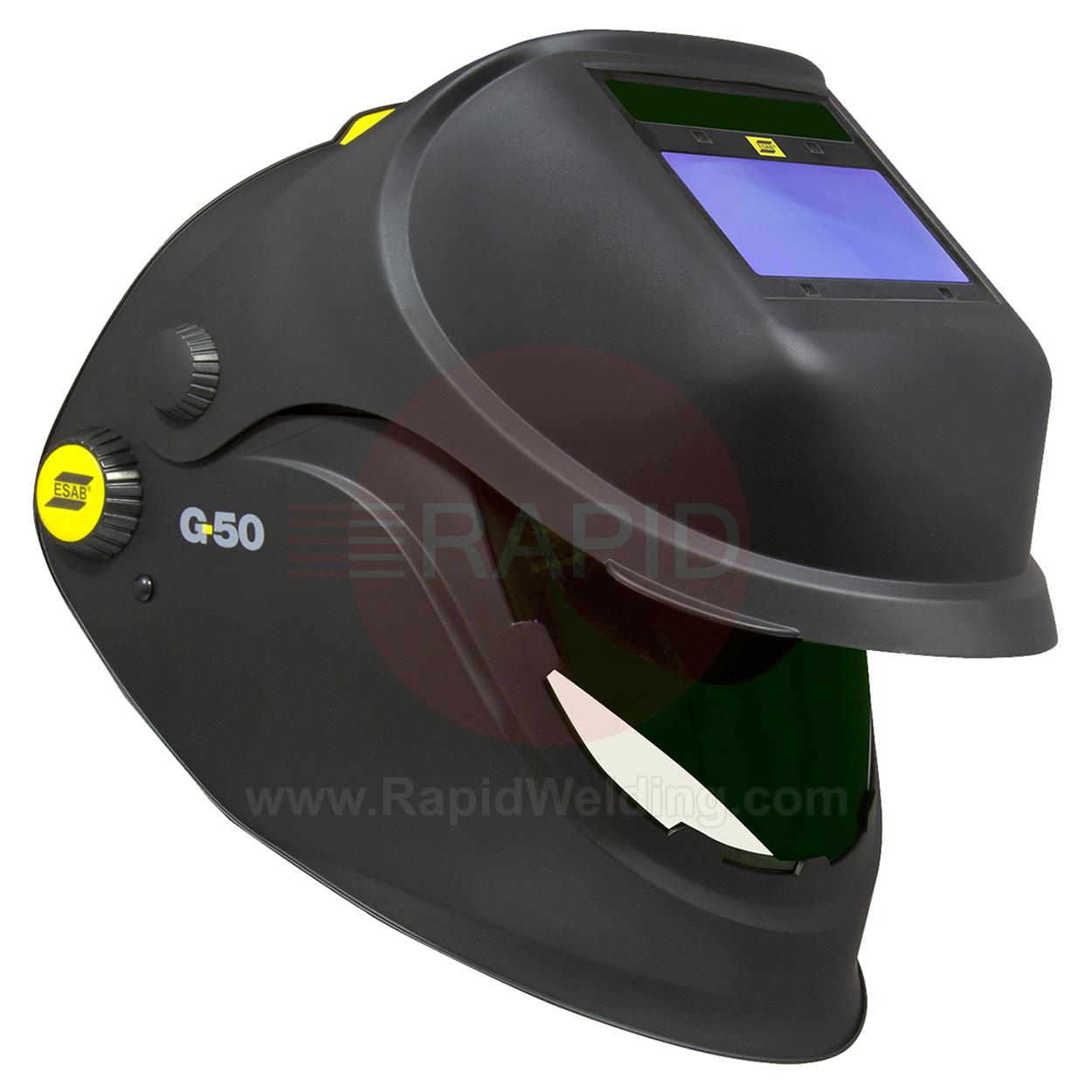 0700000438  ESAB G50 Flip-up Weld & Grind Helmet with Shade 9-13 Auto Darkening Filter